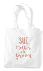 Load image into Gallery viewer, Custom Personalised Wedding Party Tote Bags - White/Rose Gold - Red Leader Clothing
