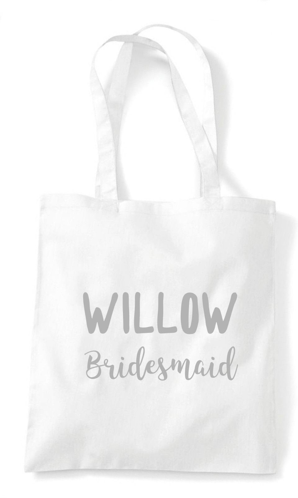 Custom Personalised Wedding Party Tote Bags - White/Grey - Red Leader Clothing