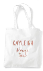 Load image into Gallery viewer, Custom Personalised Wedding Party Tote Bags - White/Rose Gold - Red Leader Clothing
