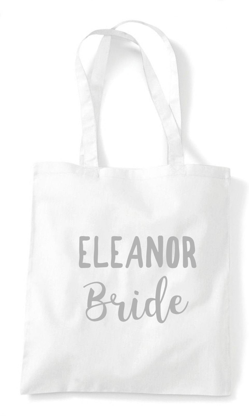 Custom Personalised Wedding Party Tote Bags - White/Grey - Red Leader Clothing