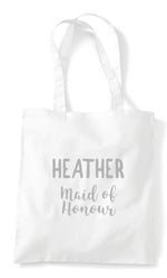 Load image into Gallery viewer, Custom Personalised Wedding Party Tote Bags - White/Grey - Red Leader Clothing
