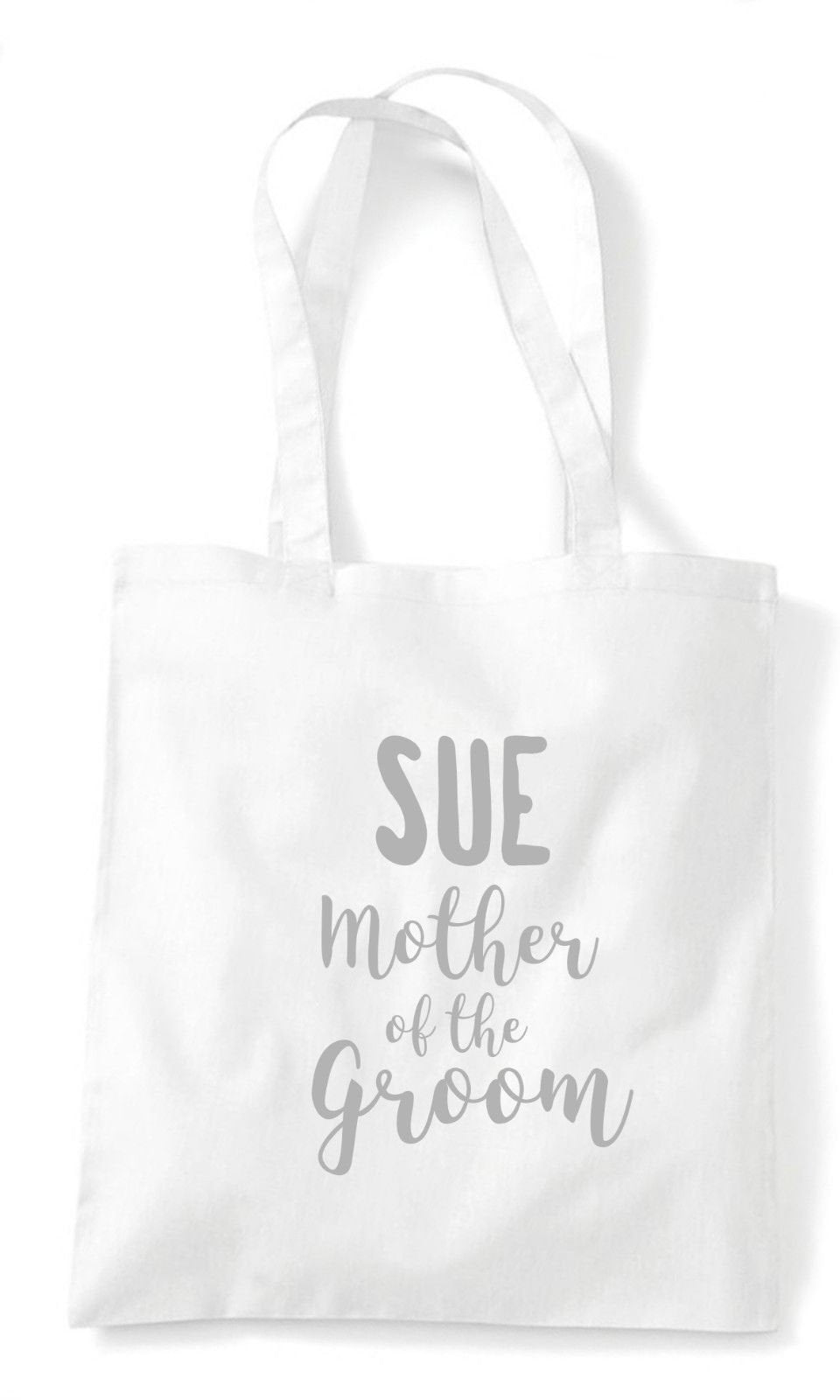 Custom Personalised Wedding Party Tote Bags - White/Grey - Red Leader Clothing