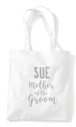 Load image into Gallery viewer, Custom Personalised Wedding Party Tote Bags - White/Grey - Red Leader Clothing
