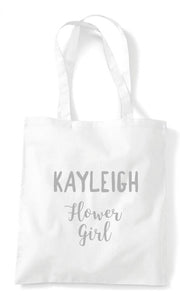 Custom Personalised Wedding Party Tote Bags - White/Grey - Red Leader Clothing