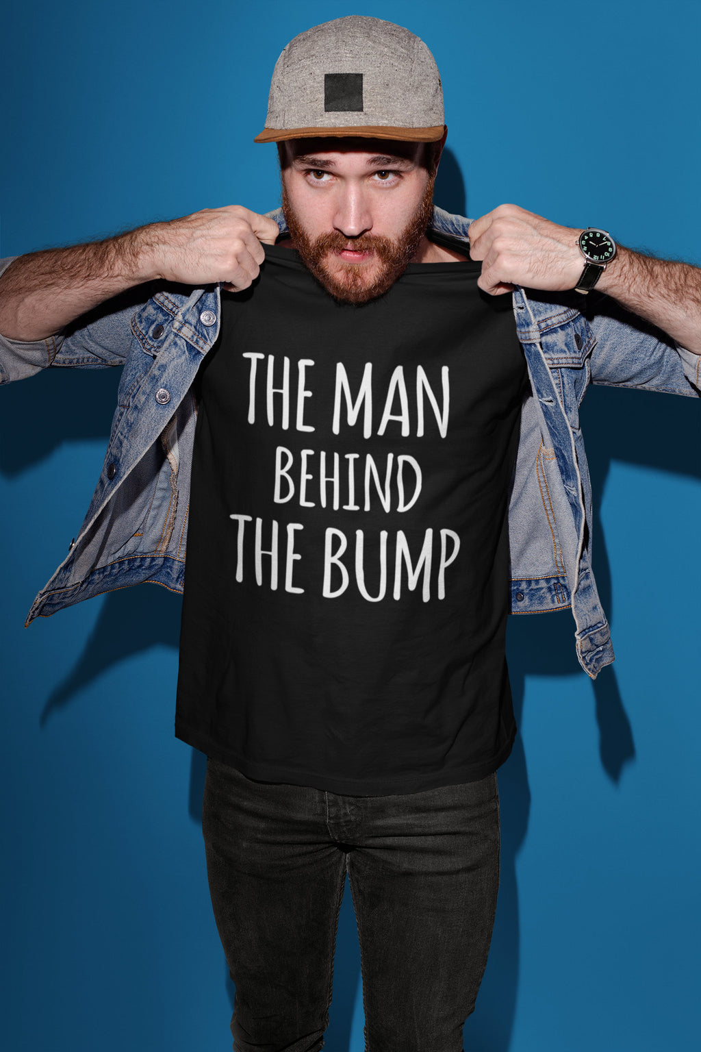 The Man Behind The Bump Mens T-shirt D1 - Red Leader Clothing