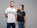 Load image into Gallery viewer, Hubby Wifey Couples T-Shirt - Red Leader Clothing
