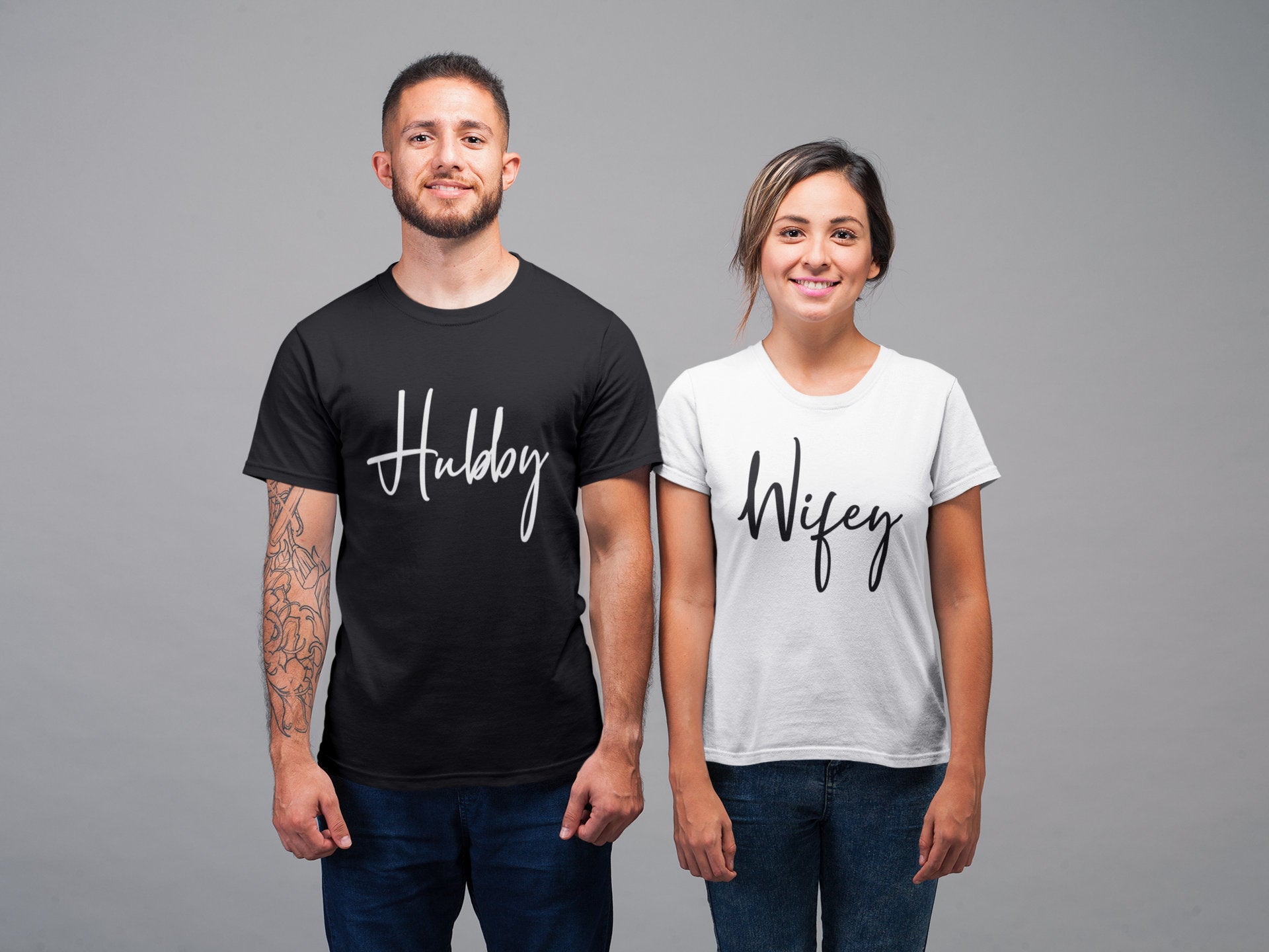 Hubby Wifey Couples T-Shirt - Red Leader Clothing