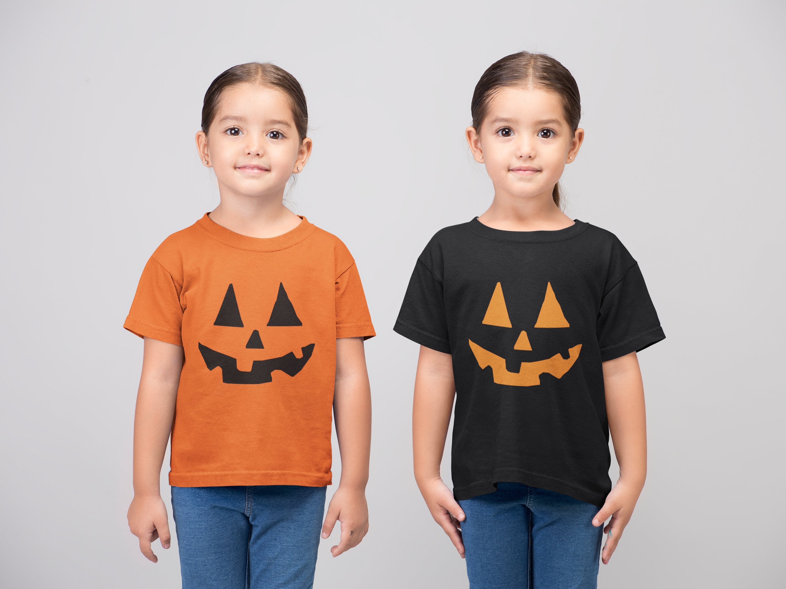 Pumpkin Face Halloween Costume Kids Childs Halloween T-Shirt Trick or Treat Fancy Dress Funny Costume - Red Leader Clothing