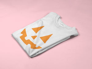 Pumpkin Face Halloween Costume Kids Childs Halloween T-Shirt Trick or Treat Fancy Dress Funny Costume - Red Leader Clothing