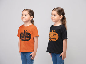 Witches Be Trippin Halloween Costume Kids Childs Halloween T-Shirt