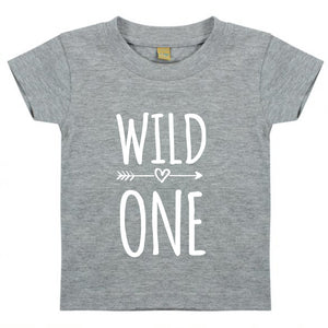 Wild One 1st Birthday Kids Tshirt Birthday Gift Party Child Sibling Celebration Present T Shirt 1 Year Old First Birthday - Red Leader Clothing