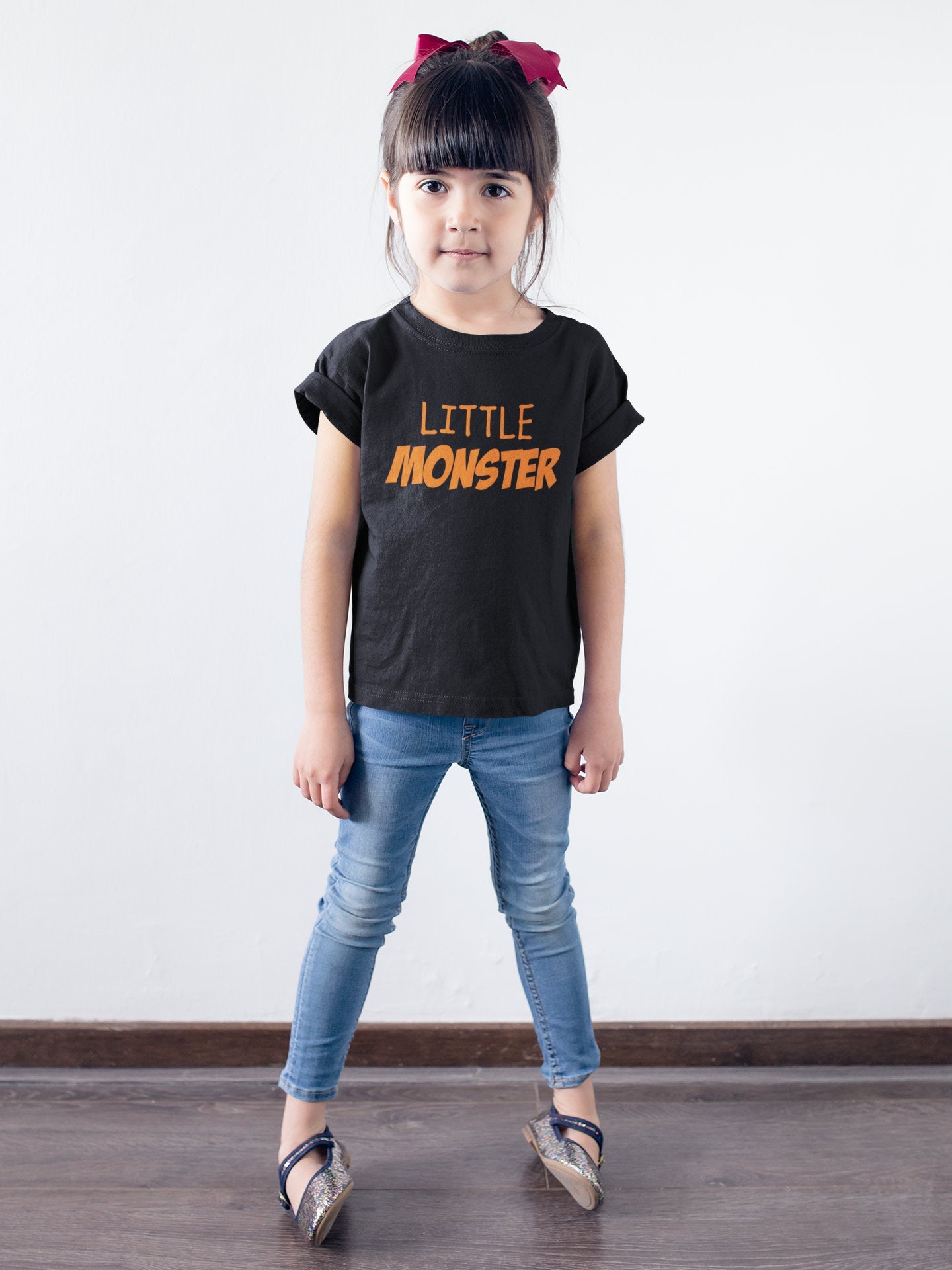 I Created A Little Monster Parent Child Matching Halloween T-shirts - Red Leader Clothing