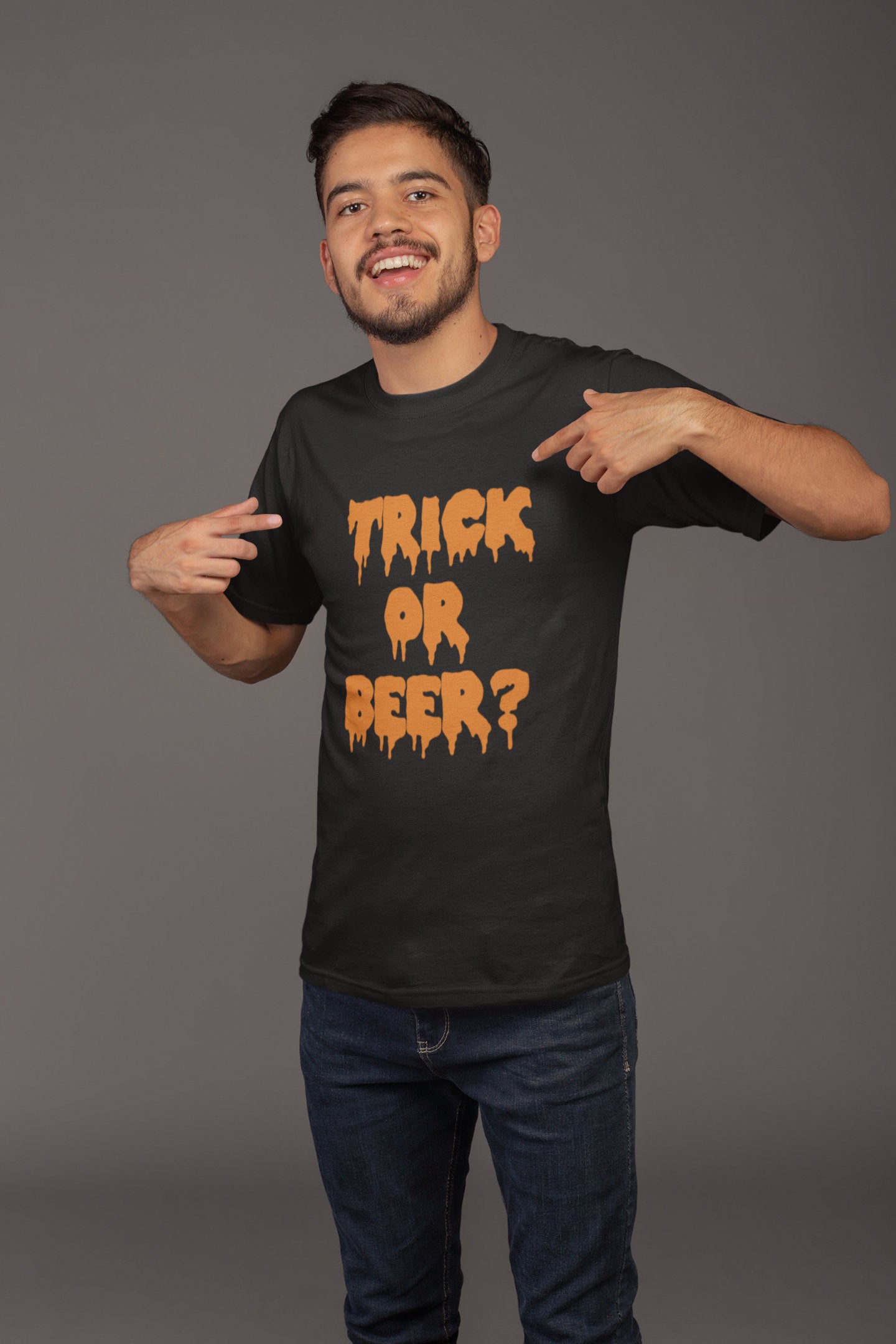 Trick or Beer? - Mens/Adults Unisex Novelty Tshirt