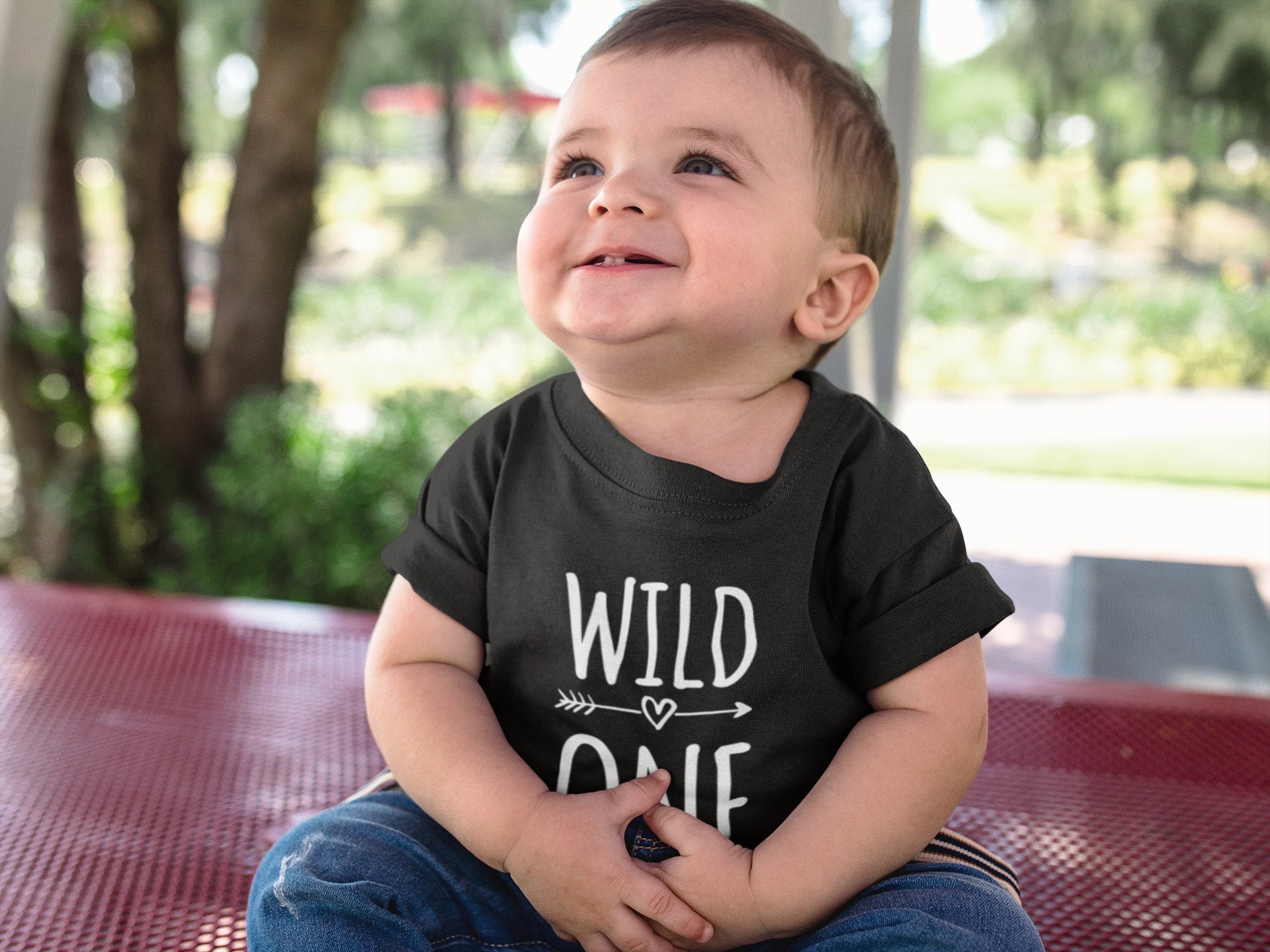 Wild One 1st Birthday Kids Tshirt Birthday Gift Party Child Sibling Celebration Present T Shirt 1 Year Old First Birthday - Red Leader Clothing