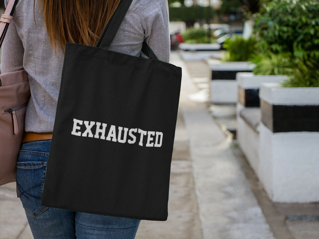 Exhausted Tote Bag Cotton Bag - Red Leader Clothing