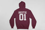 Load image into Gallery viewer, Bestie 01 Bestie 02 Hoodie Hooded Sweatshirt - Red Leader Clothing
