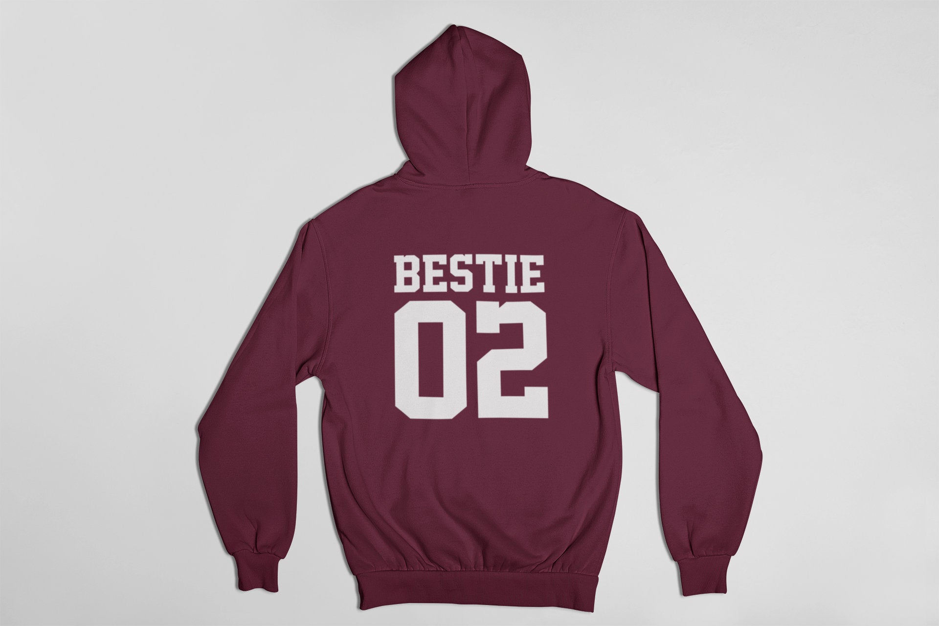 Bestie 01 Bestie 02 Hoodie Hooded Sweatshirt - Red Leader Clothing