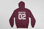 Load image into Gallery viewer, Bestie 01 Bestie 02 Hoodie Hooded Sweatshirt - Red Leader Clothing
