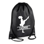 Load image into Gallery viewer, Personalised Name Drawstring Irish Dancer Bag SPLIT Design School Club PE Custom Name Childrens Bag Kids Backpack Gaelic Bag Name Dance - Red Leader Clothing
