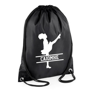 Personalised Name Drawstring Irish Dancer Bag SPLIT Design School Club PE Custom Name Childrens Bag Kids Backpack Gaelic Bag Name Dance - Red Leader Clothing