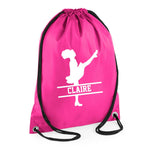 Load image into Gallery viewer, Personalised Name Drawstring Irish Dancer Bag SPLIT Design School Club PE Custom Name Childrens Bag Kids Backpack Gaelic Bag Name Dance - Red Leader Clothing
