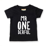 Load image into Gallery viewer, Mr Onederful One Derful 1st Birthday Kids T-shirt - Red Leader Clothing
