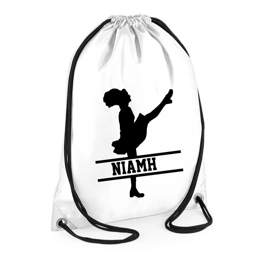 Personalised Name Drawstring Irish Dancer Bag SPLIT Design School Club PE Custom Name Childrens Bag Kids Backpack Gaelic Bag Name Dance - Red Leader Clothing