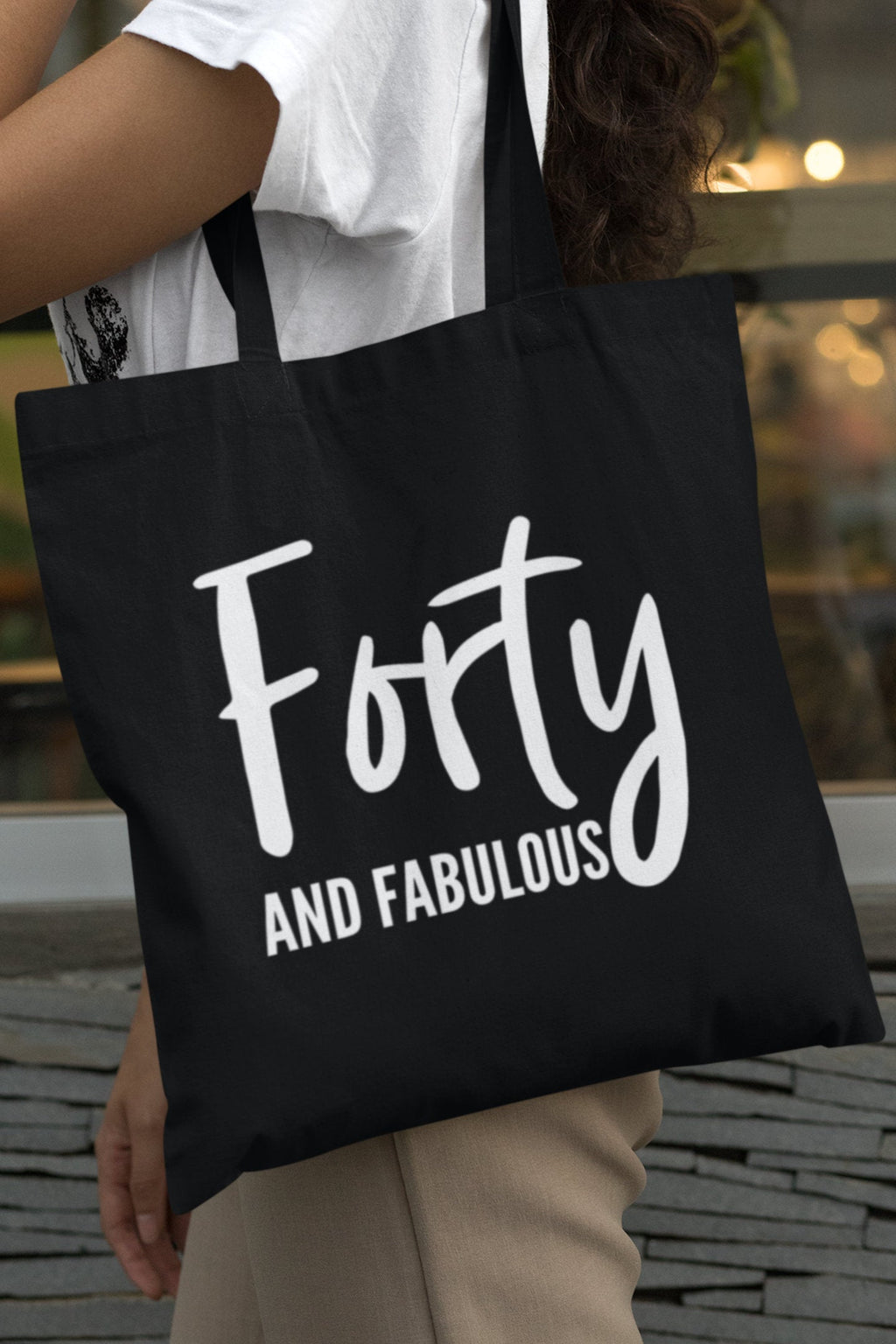 Forty And Fabulous Lightweight Cotton Tote Bag - Red Leader Clothing