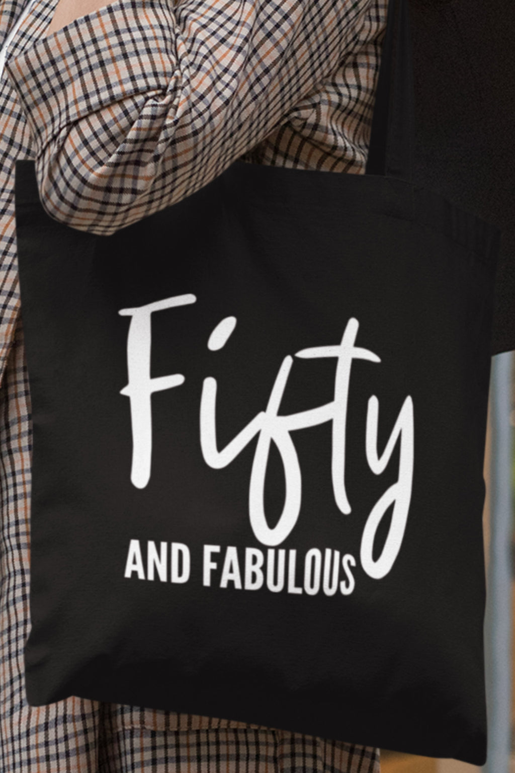 Fifty And Fabulous Lightweight Cotton Tote Bag - Red Leader Clothing