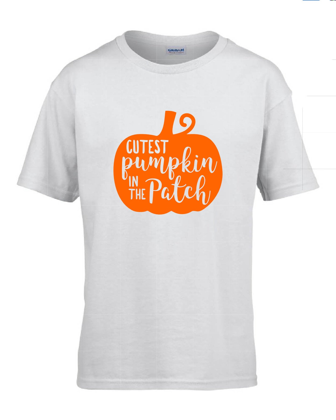 Youth Baby Cutest Pumpkin in the Patch Fall Long Sleeve Top with