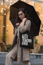 Load image into Gallery viewer, Personalised Name Best Teacher Ever Lightweight Cotton Tote Bag - Red Leader Clothing
