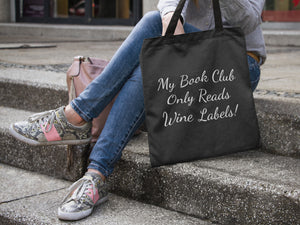 My Book Club Only Reads Wine Labels! Lightweight Cotton Tote Bag - Red Leader Clothing