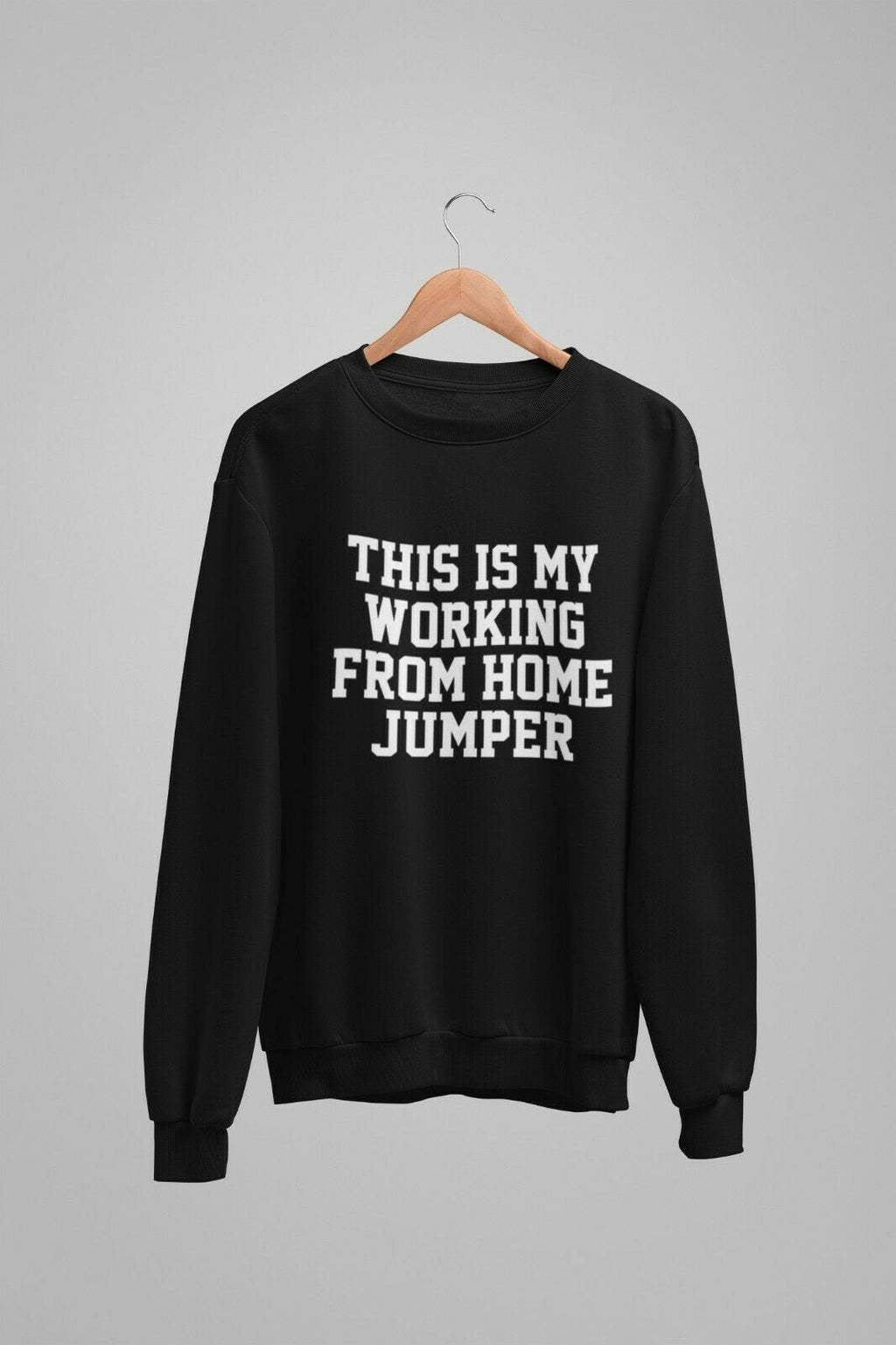 This Is My Working From Home Jumper Unisex Crew Neck Sweatshirt Jumper Sweater Men Women Loose Fit Self Employed Social Distance Home Office - Red Leader Clothing