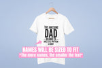 Load image into Gallery viewer, This Awesome Dad Belongs To Personalised Mens T-shirt - Kids Names, Personalized, Father&#39;s Day, Christmas Day, Gift To Dad, Daddy T-Shirt - Red Leader Clothing
