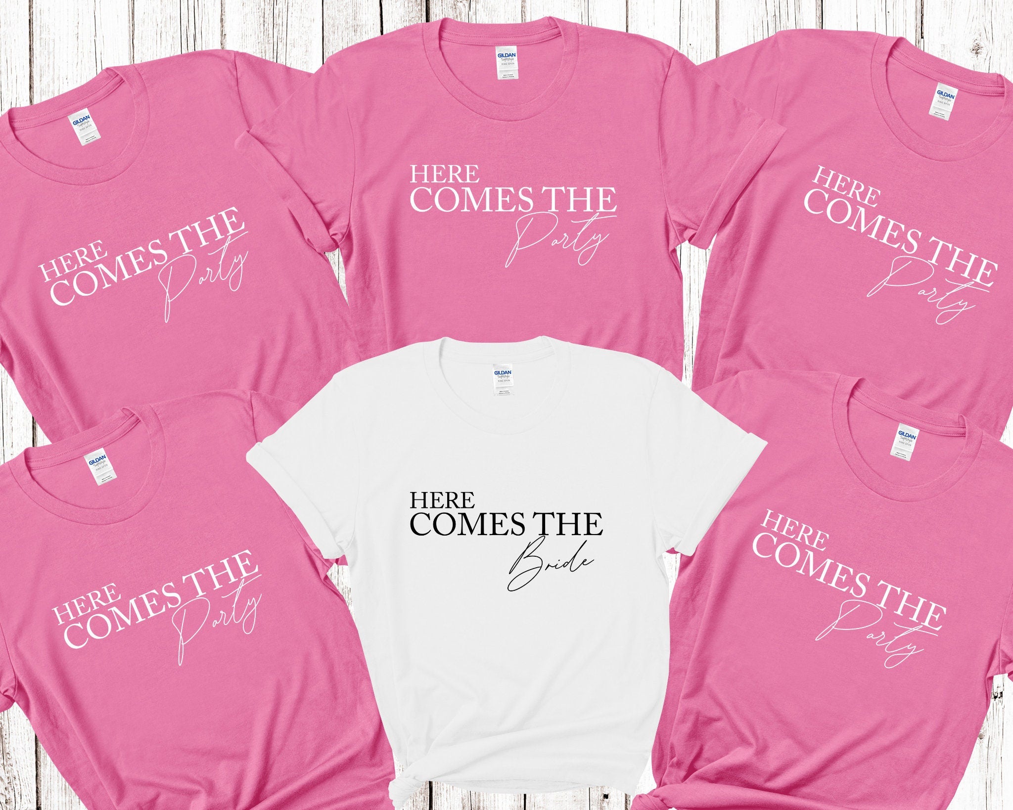 Here Comes The Bride - Here Comes The Party Hen Party T shirts 4