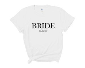 Personalised Hen Party T shirts BRIDE SQUAD 2