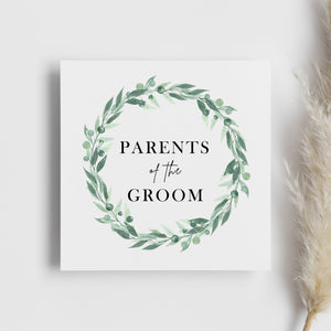 Parents of the Groom Wedding Card