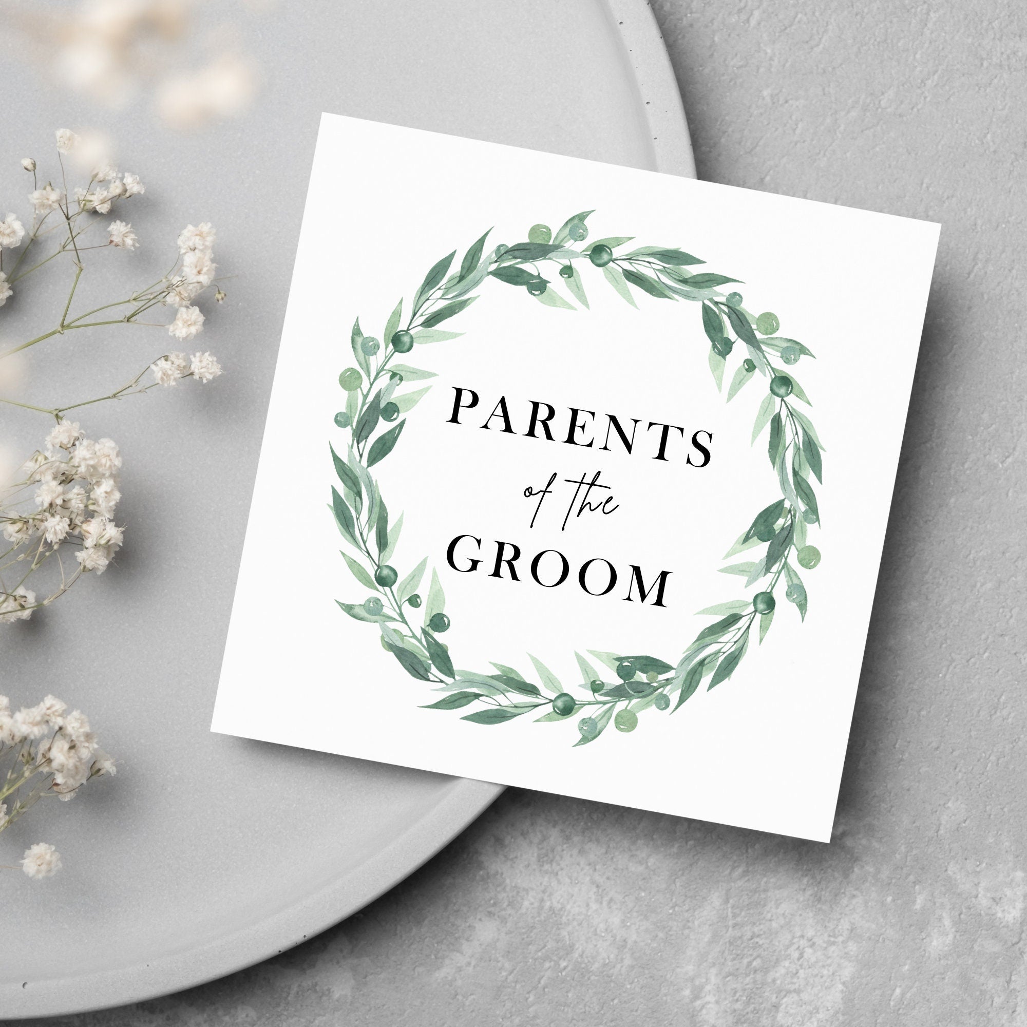 Parents of the Groom Wedding Card