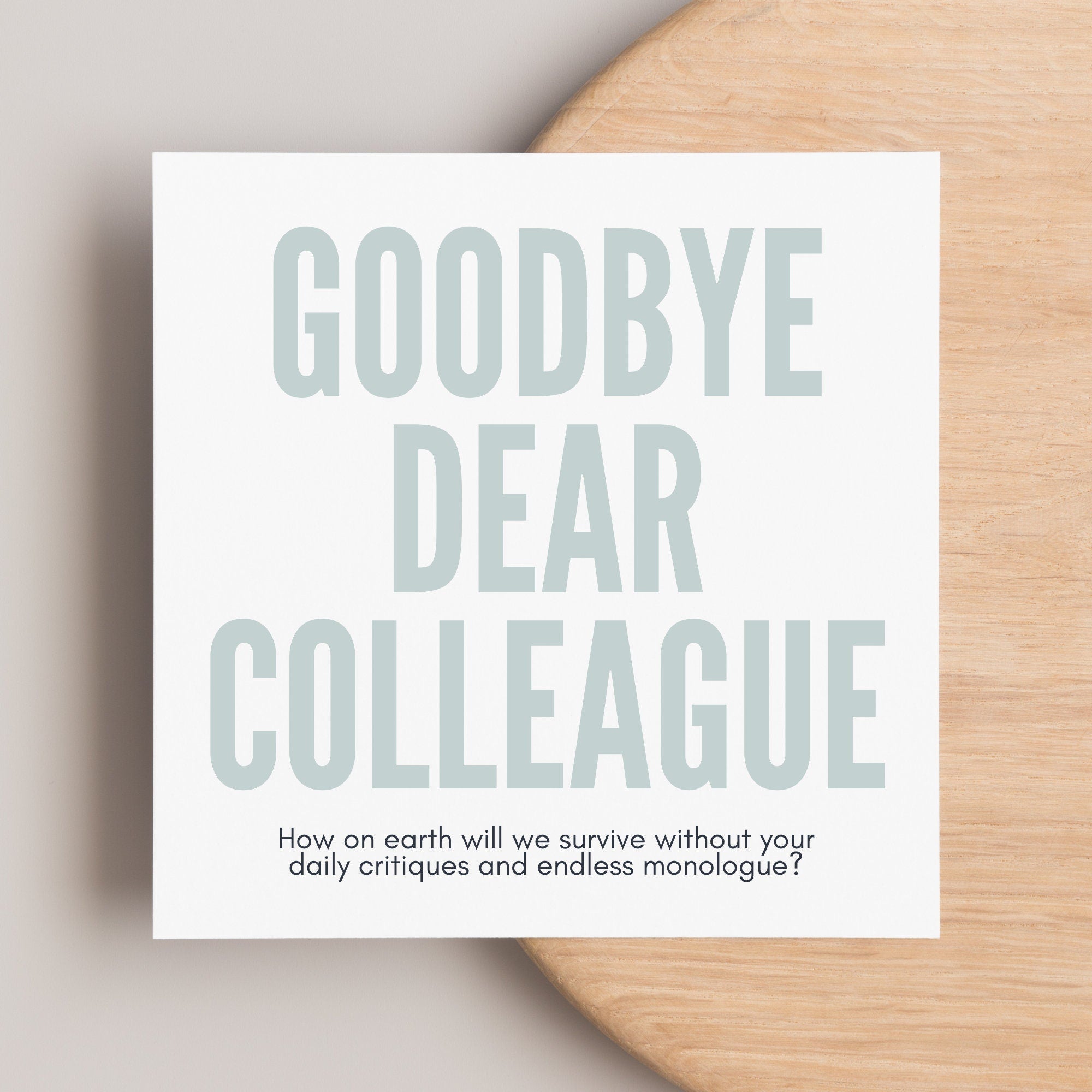 Goodbye Dear Colleague Leaving Card