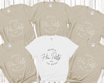 Load image into Gallery viewer, Personalised Hen Party BRIDE SQUAD T shirts Sand
