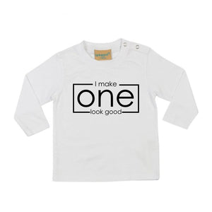 I Make One Look Good 1st Birthday LONG SLEEVE Kids T-Shirt