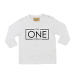 Load image into Gallery viewer, I&#39;m One Today 1st Birthday LONG SLEEVE Kids T-Shirt
