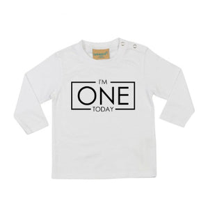 I'm One Today 1st Birthday LONG SLEEVE Kids T-Shirt