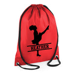 Load image into Gallery viewer, Personalised Name Drawstring Irish Dancer Bag SPLIT Design
