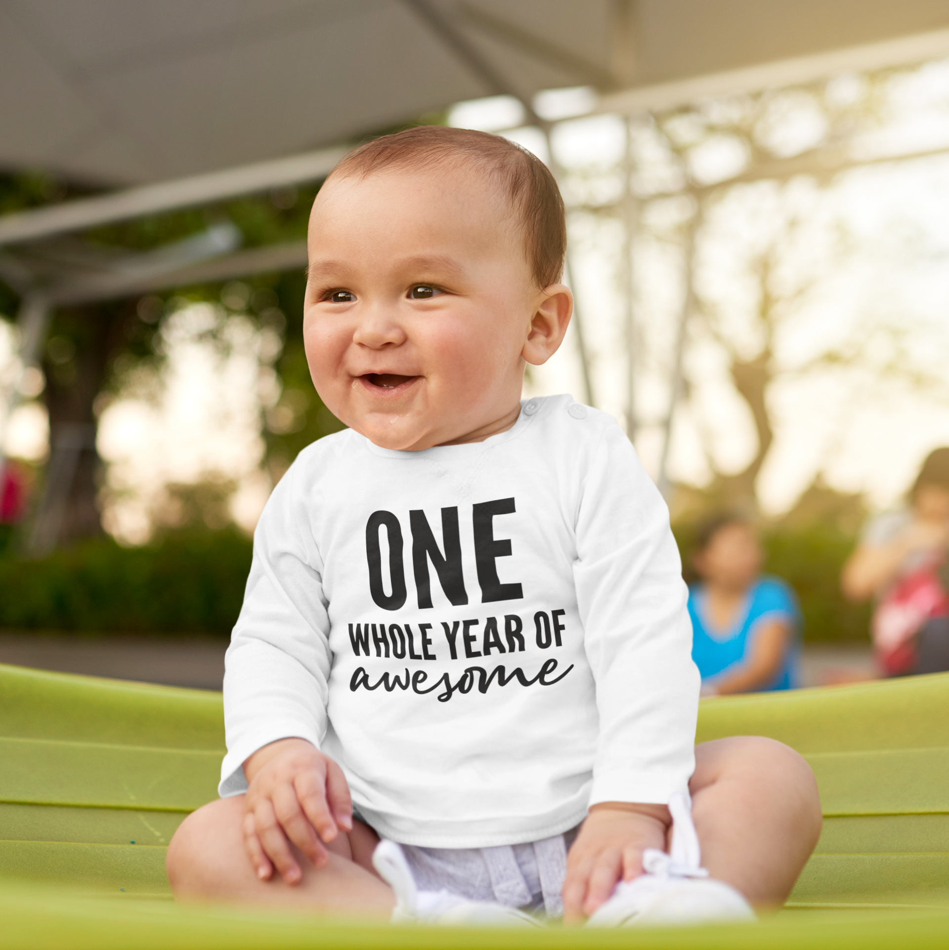 Long sleeve first birthday onesie sale