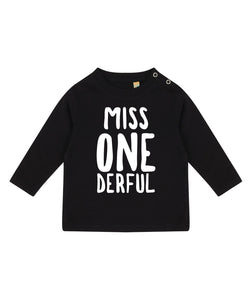 Miss Onederful 1st Birthday LONG SLEEVE Kids T-Shirt