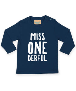 Miss Onederful 1st Birthday LONG SLEEVE Kids T-Shirt