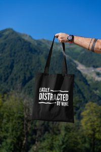 Easily Distracted By Wine Lightweight Tote Bag