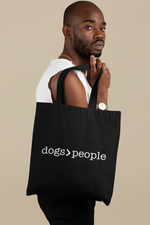 Load image into Gallery viewer, Dogs&gt;People Lightweight Cotton Tote Bag
