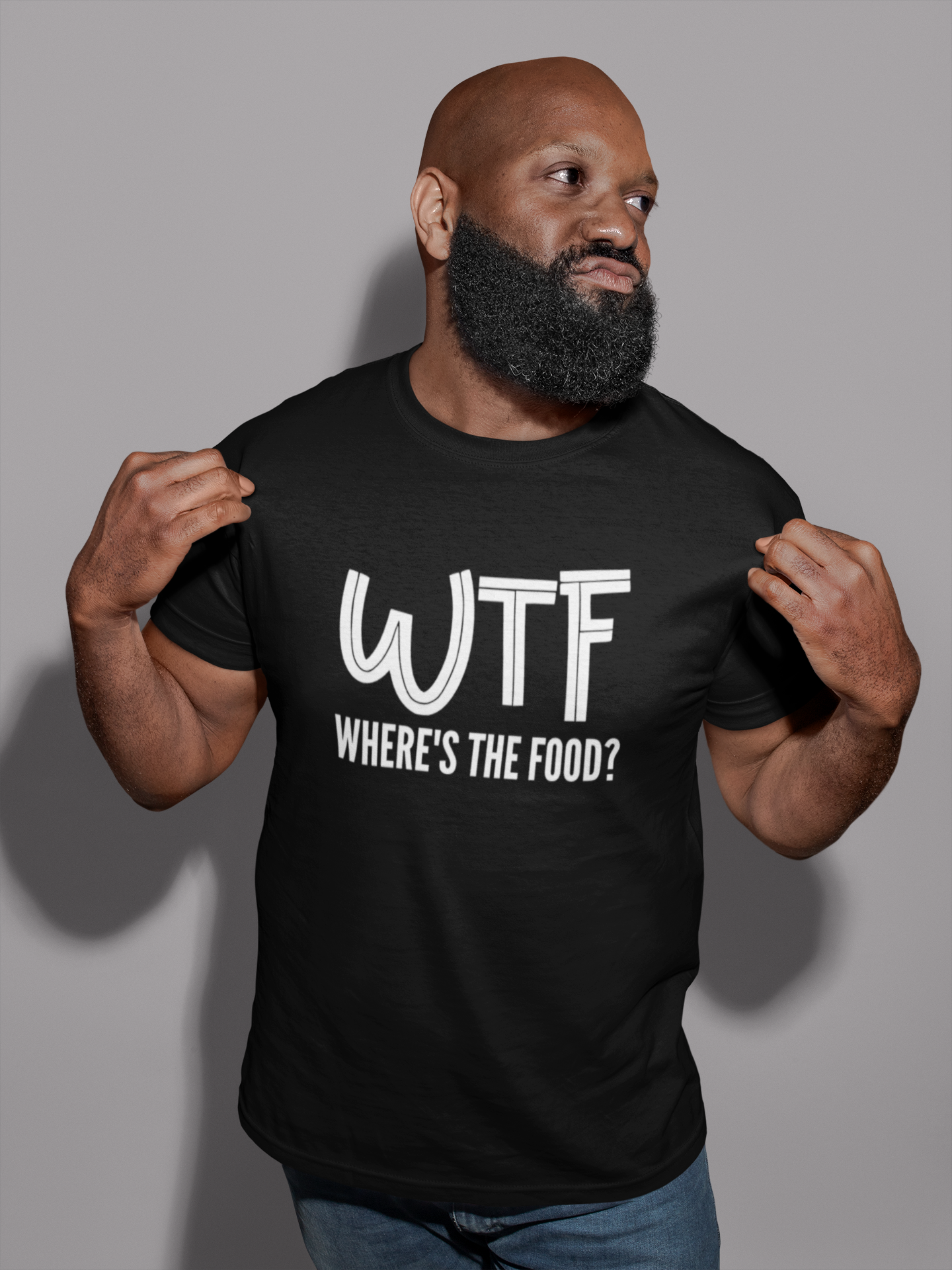 WTF Where's The Food Mens/Adults Novelty T-shirt